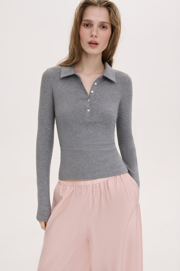 МІНІМАЛІСТИЧНИЙ ЛОНГСЛІВ-ПОЛО 1212-2 зображення